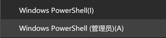 以管理员权限启动 PowerShell