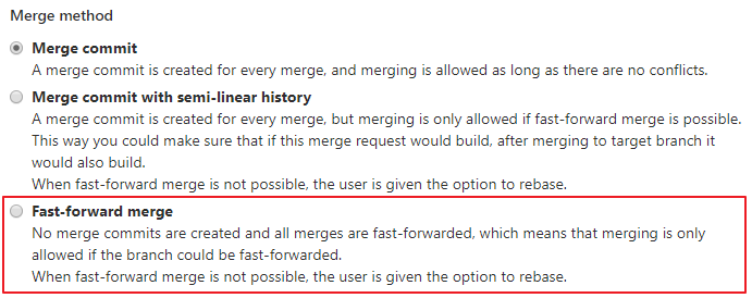 GitLab 那种要求进行 rebase 的设置