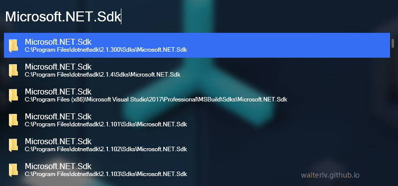 Search Microsoft.NET.Sdk