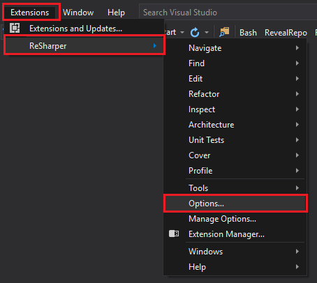 ReSharper Options