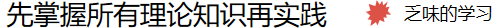先掌握所有理论知识再实践