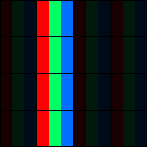 亮起一列像素中的全部 RGB