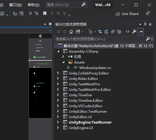 所有的 Unity 项目